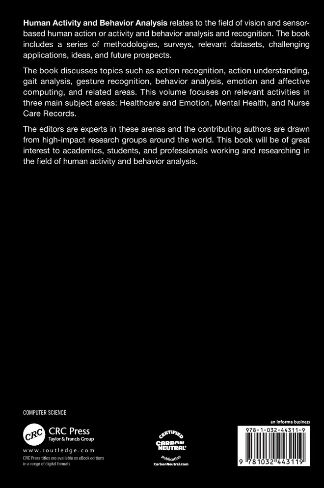 Human Activity and Behavior Analysis