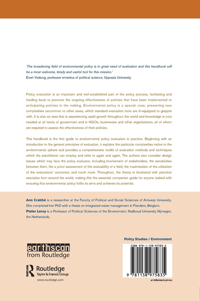 The Handbook of Environmental Policy Evaluation