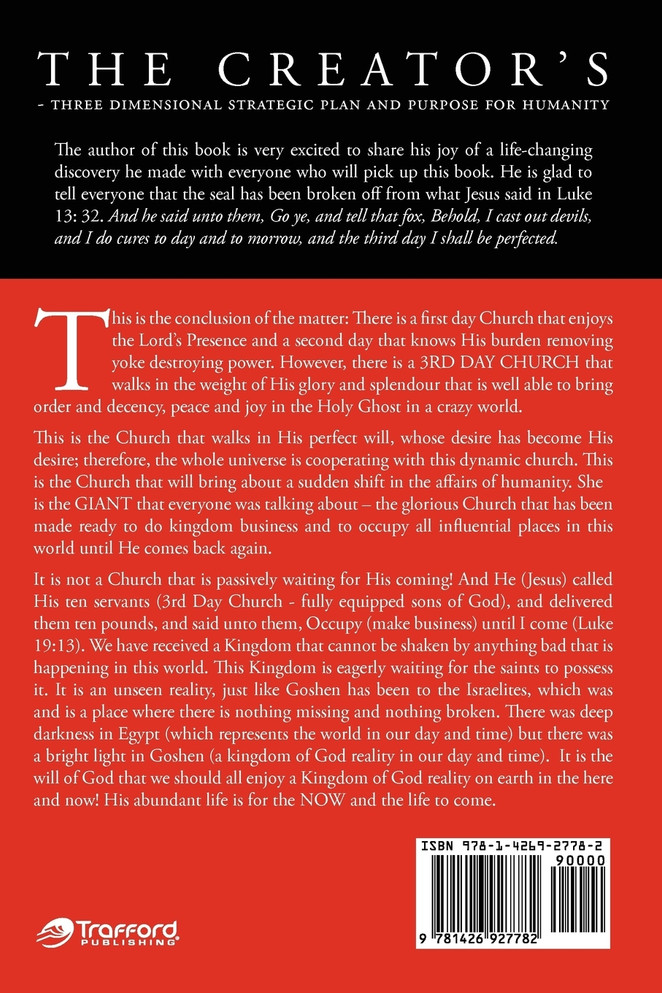The Creator's Three Dimensional Strategic Plan and Purpose for Humanity