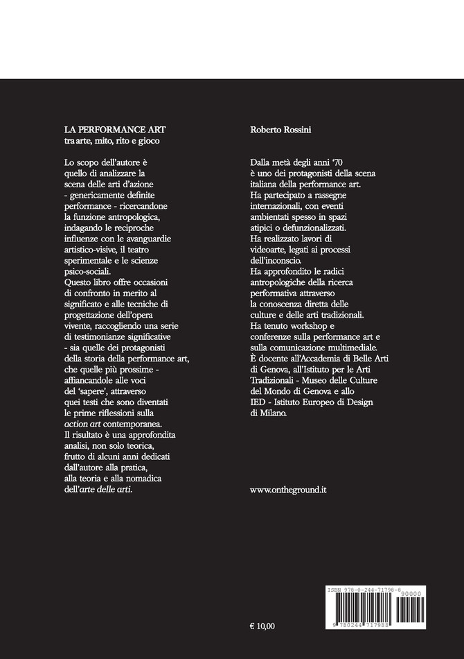 La performance art tra arte, mito, rito e gioco