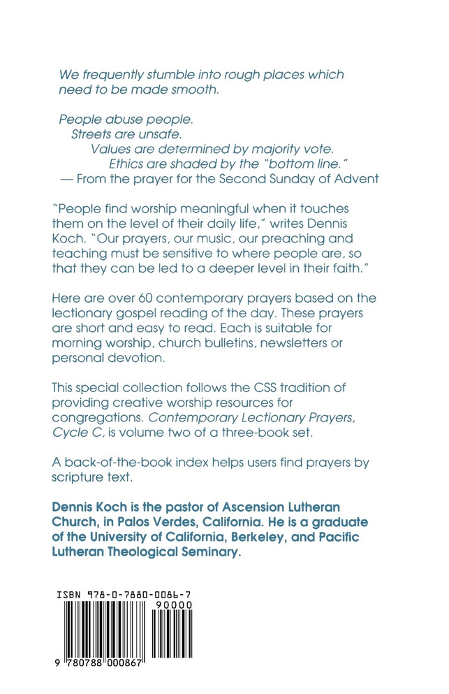 Contemporary Lectionary Prayers, Cycle C