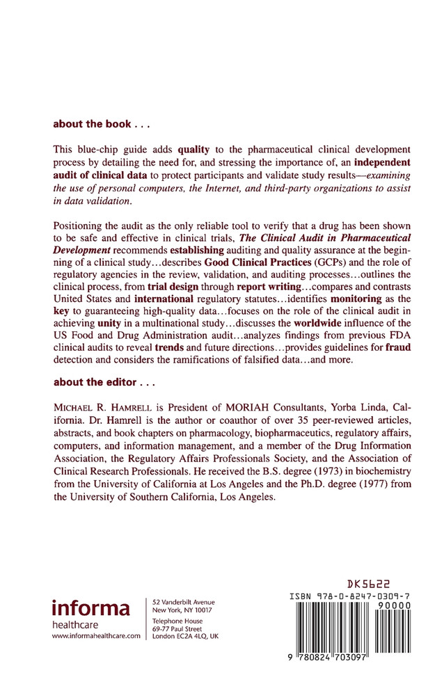 The Clinical Audit in Pharmaceutical Development