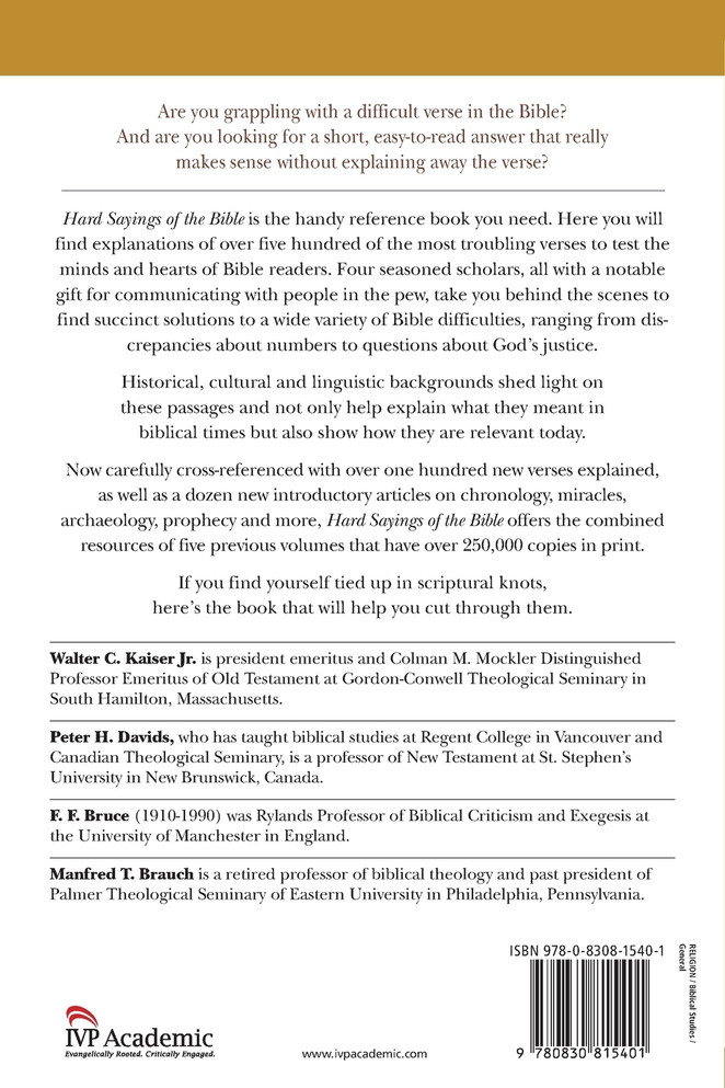 Hard Sayings of the Bible