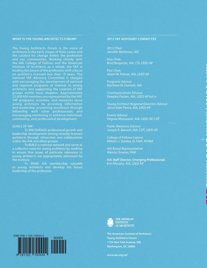 AIA 2012 Young Architects Award Book