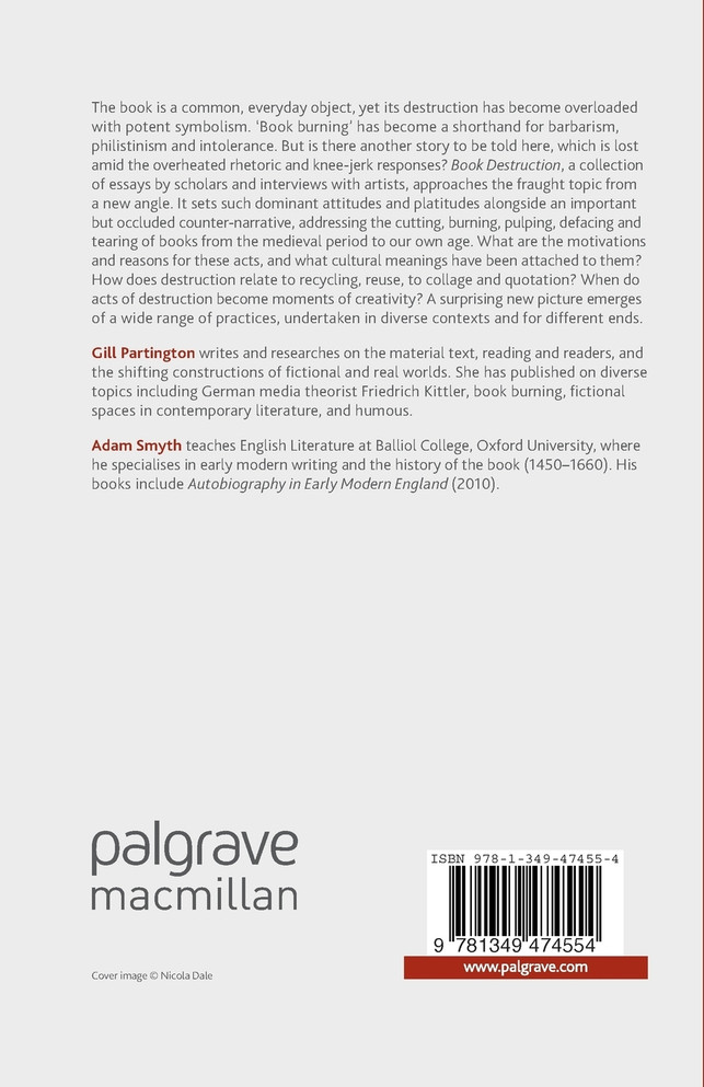 Book Destruction from the Medieval to the Contemporary