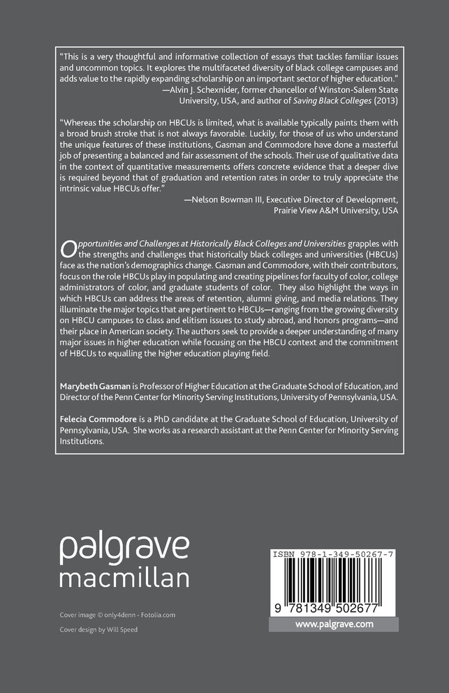 Opportunities and Challenges at Historically Black Colleges and Universities