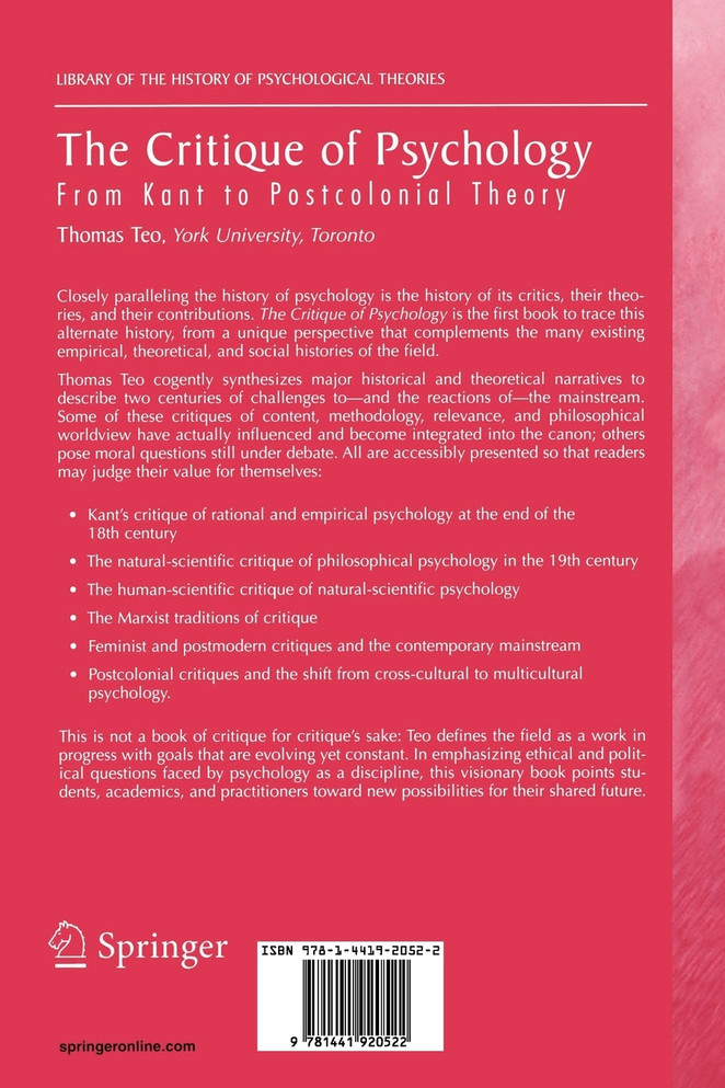 The Critique of Psychology