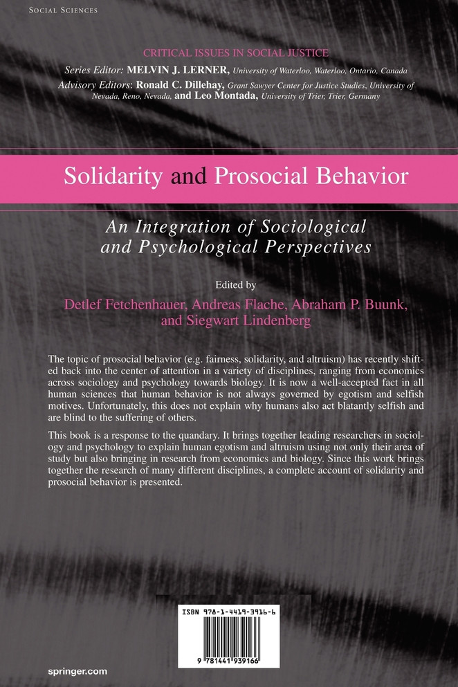 Solidarity and Prosocial Behavior