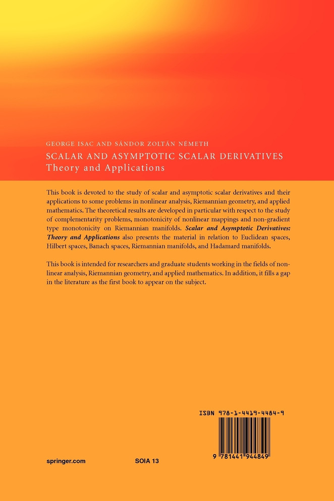 Scalar and Asymptotic Scalar Derivatives
