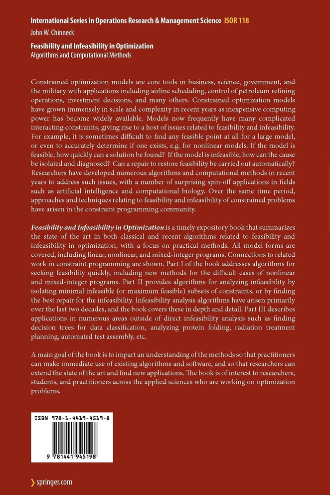 Feasibility and Infeasibility in Optimization