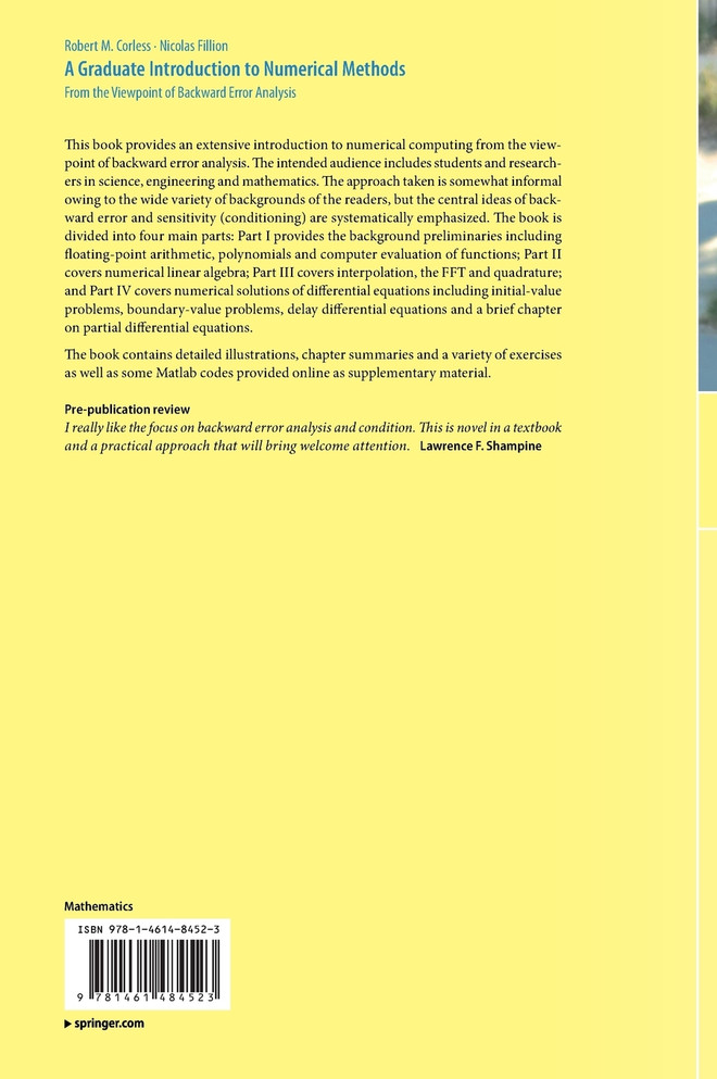 A Graduate Introduction to Numerical Methods