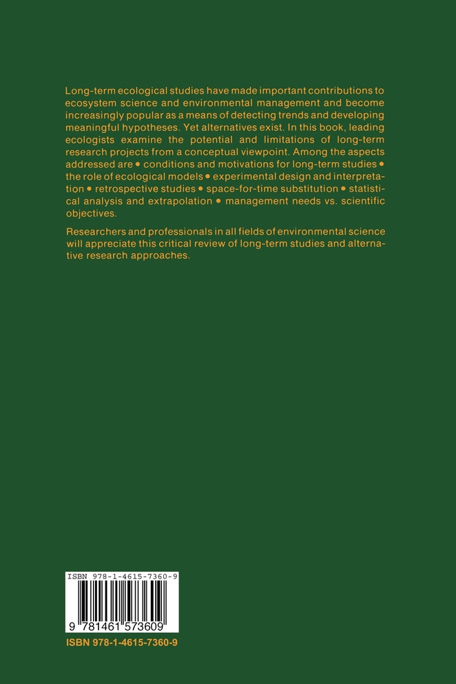 Long-Term Studies in Ecology