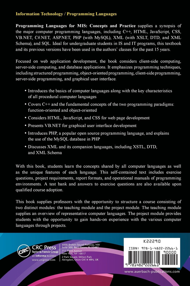 Programming Languages for MIS