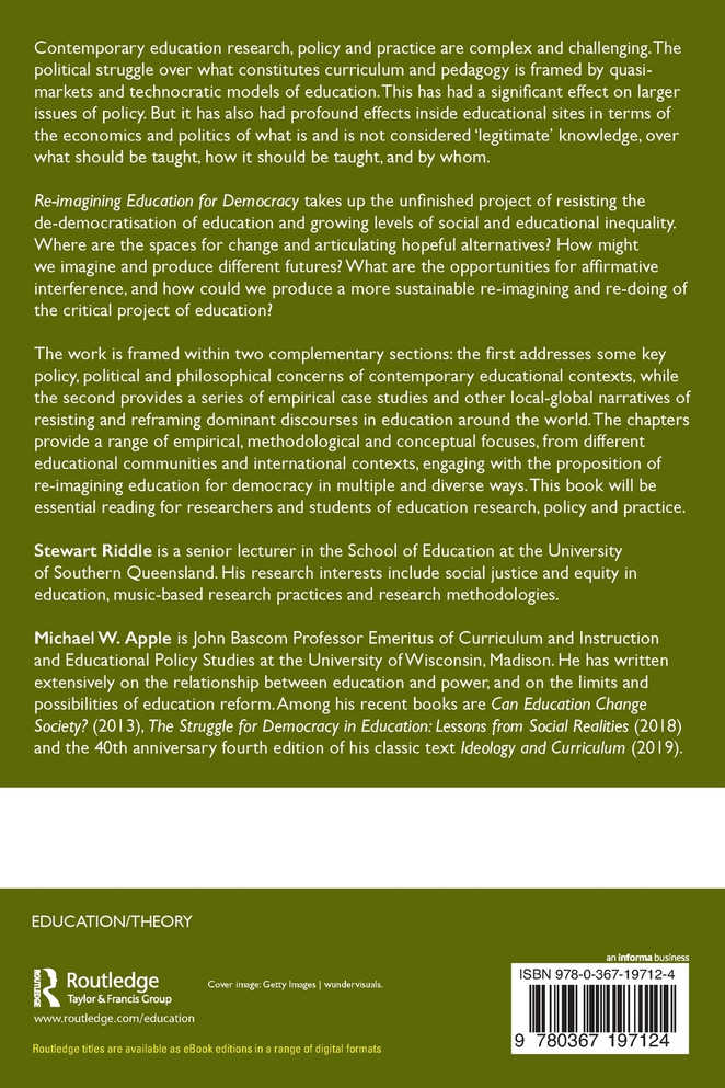 Re-imagining Education for Democracy