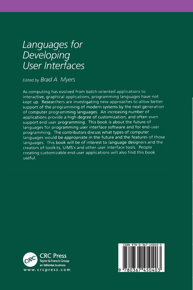 Languages for Developing User Interfaces