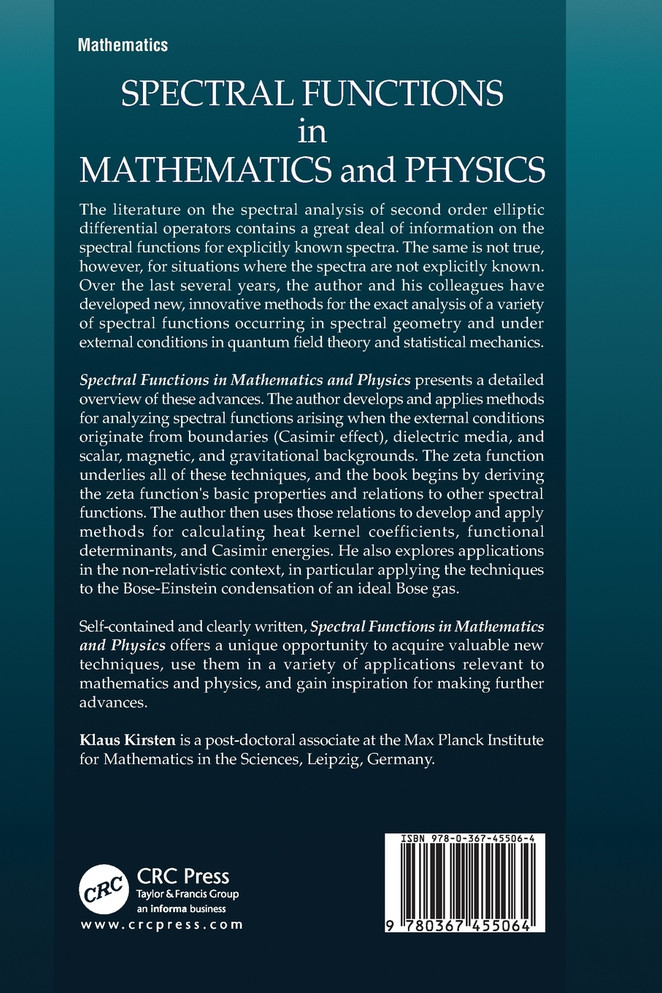 Spectral Functions in Mathematics and Physics