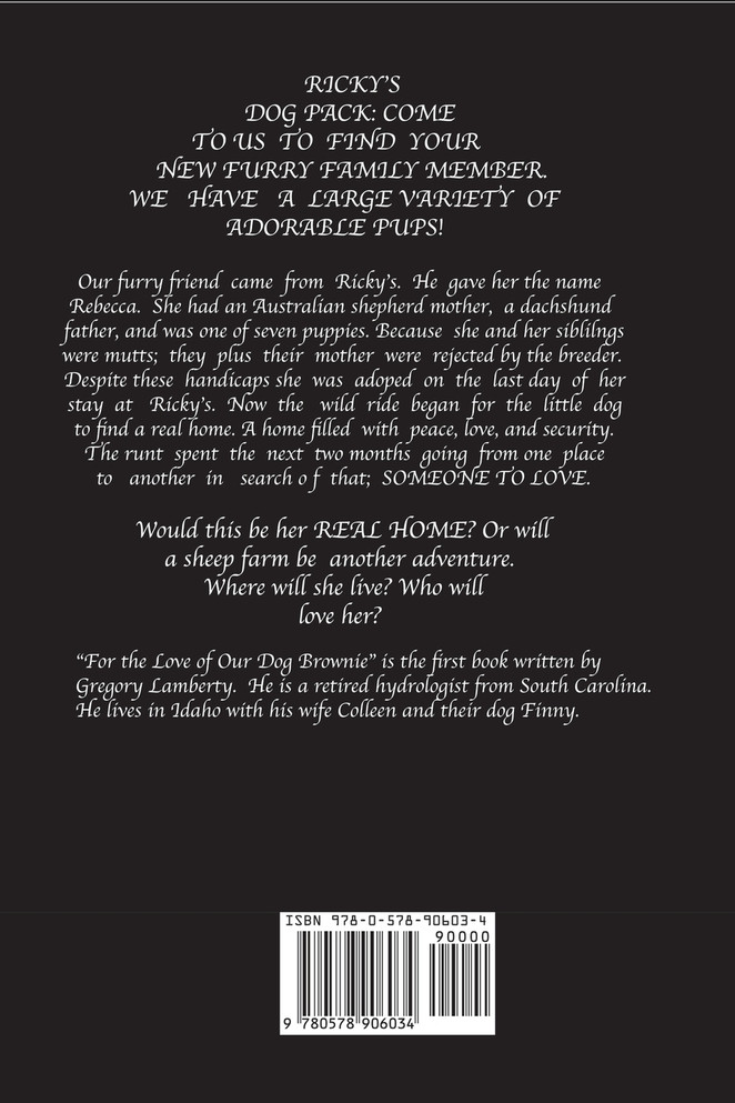 For the Love of Our Dog Brownie
