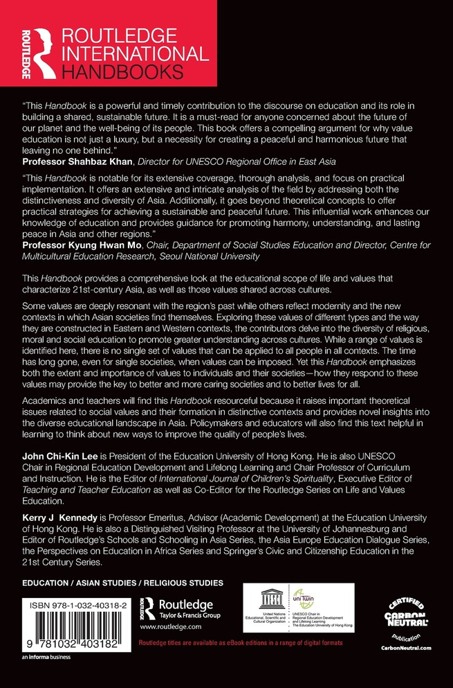 The Routledge International Handbook of Life and Values Education in Asia