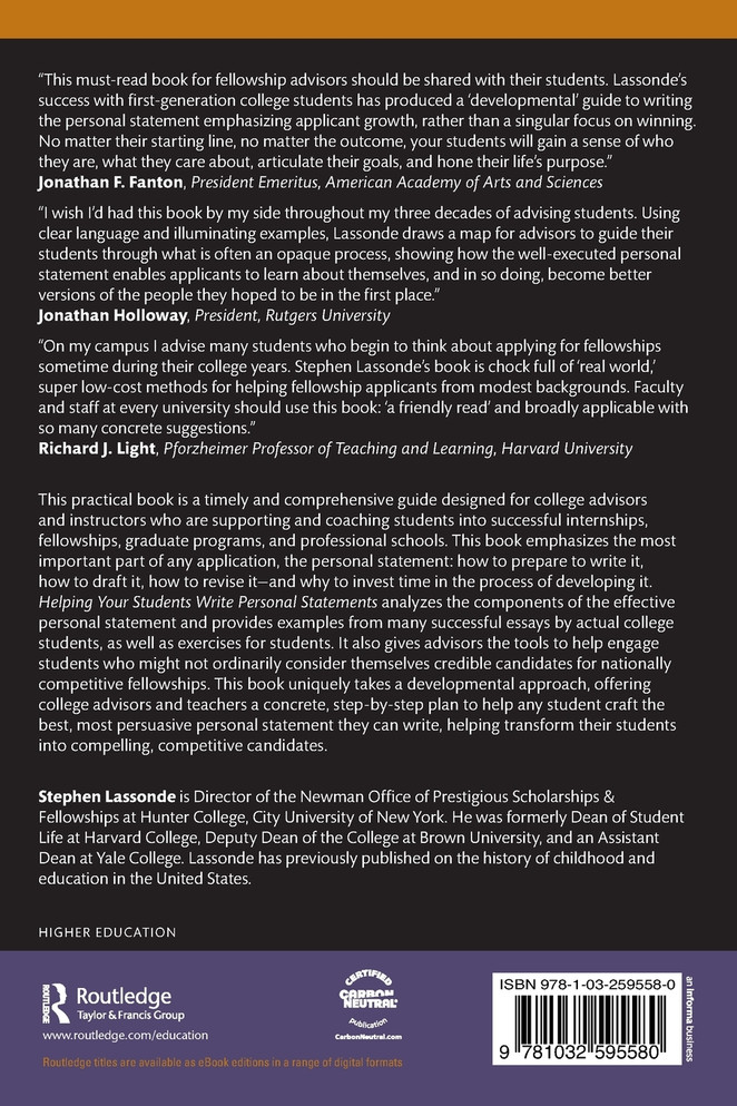 Helping Your Students Write Personal Statements