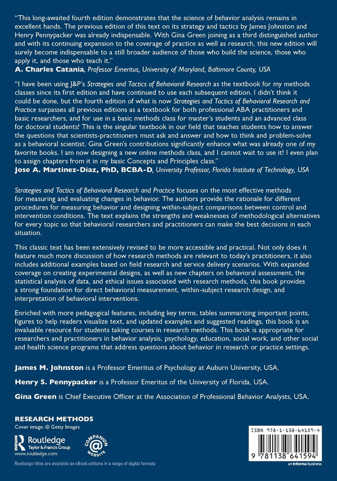 Strategies and Tactics of Behavioral Research and Practice