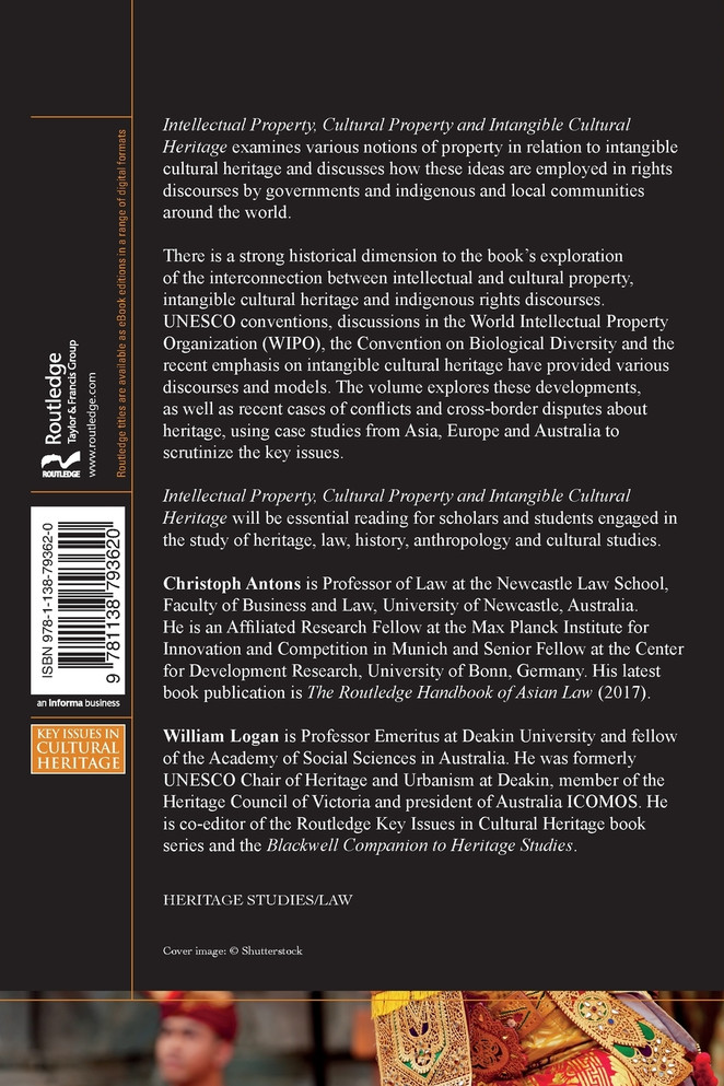 Intellectual Property, Cultural Property and Intangible Cultural Heritage