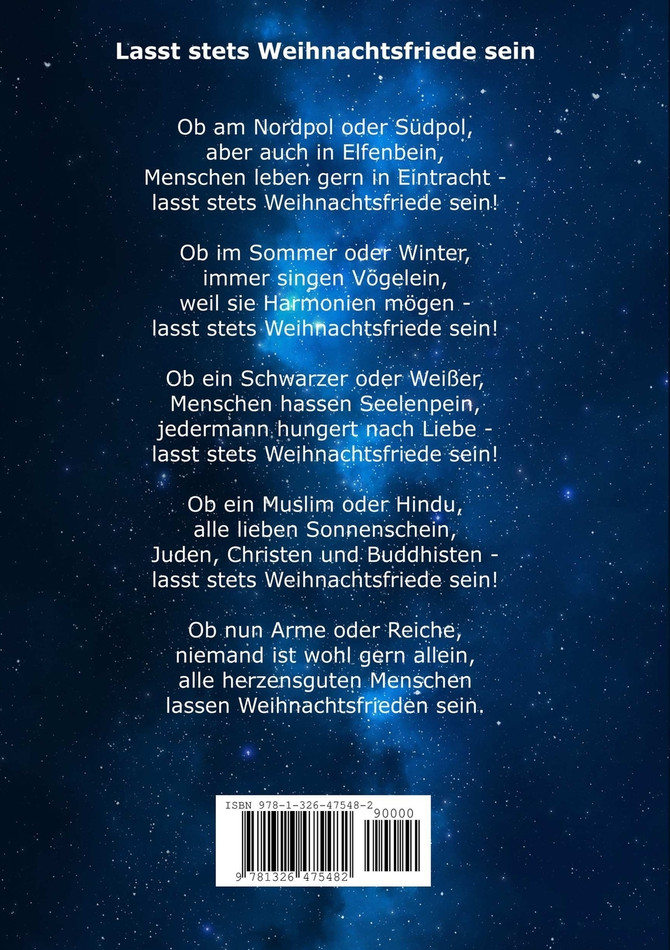 Lasst stets Weihnachtsfriede sein