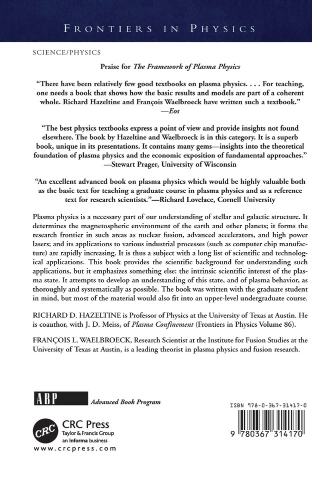 The Framework Of Plasma Physics