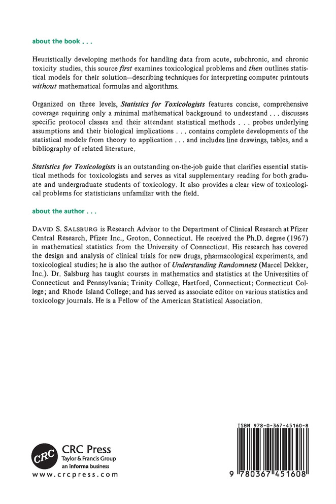 Statistics for Toxicologists