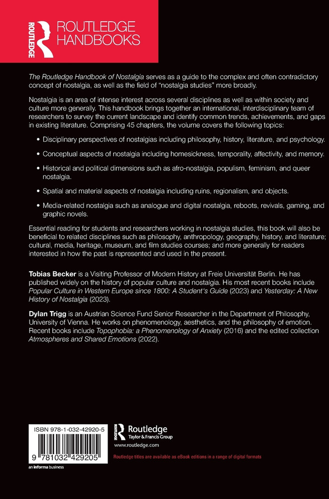 The Routledge Handbook of Nostalgia
