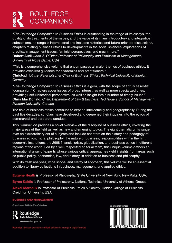 The Routledge Companion to Business Ethics