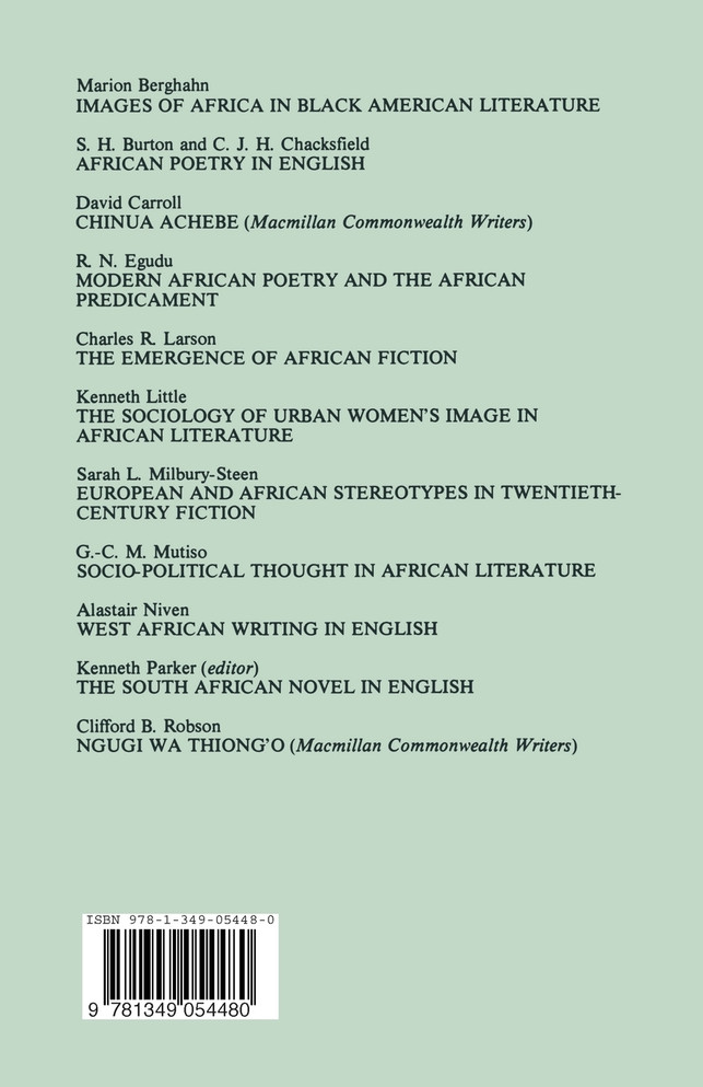 The Colonial Experience in French Fiction