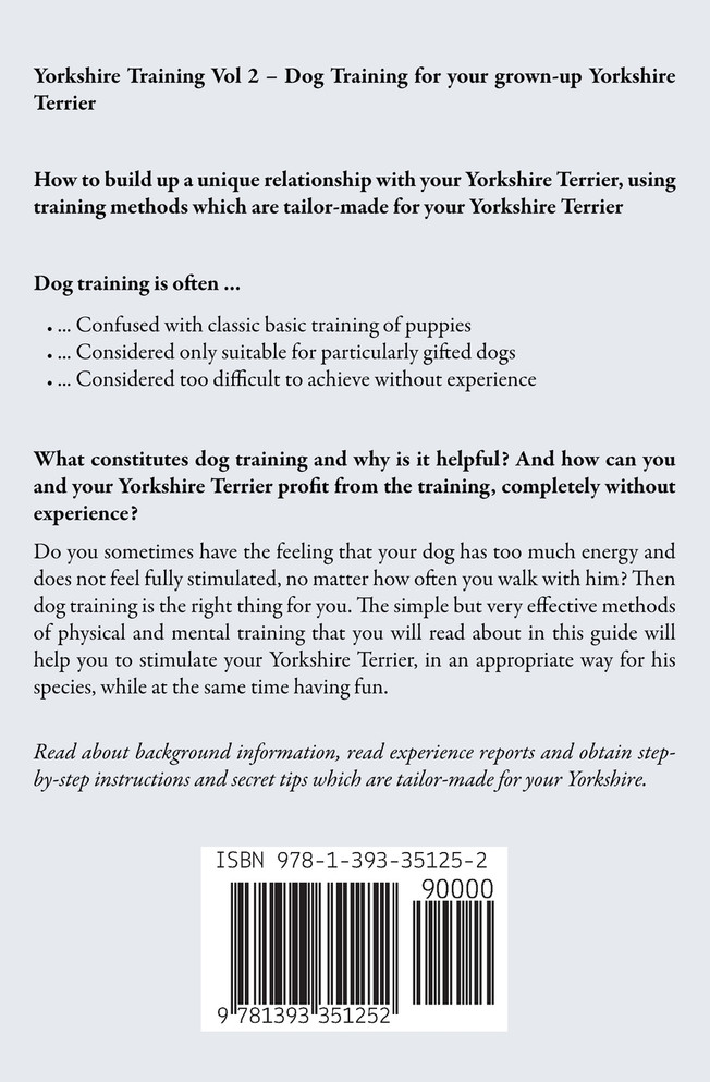 Yorkshire Training Vol 2 – Dog Training for your grown-up Yorkshire Terrier
