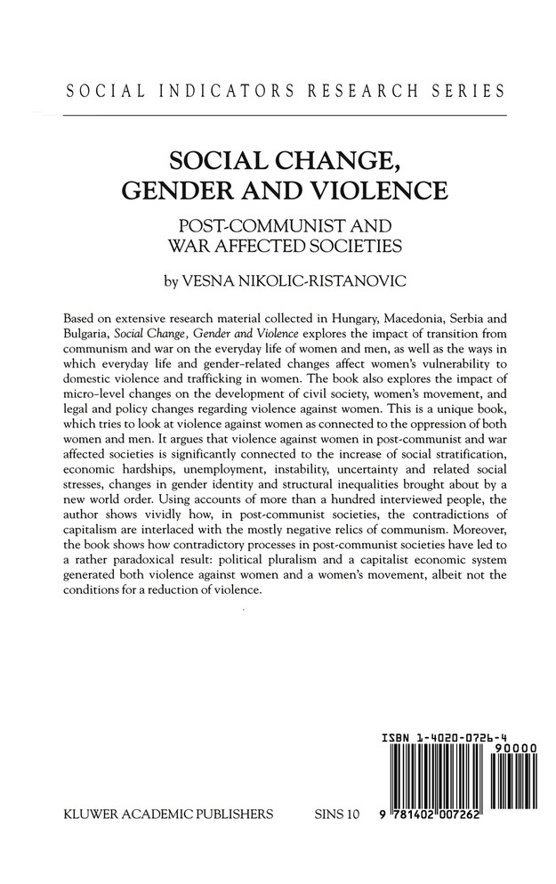 Social Change, Gender and Violence
