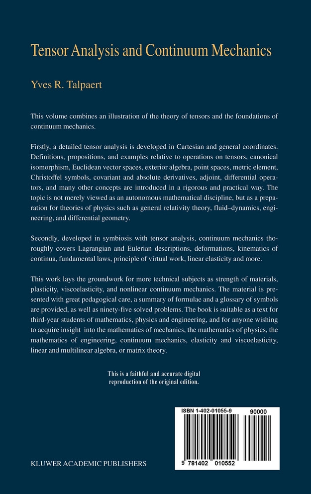 Tensor Analysis and Continuum Mechanics