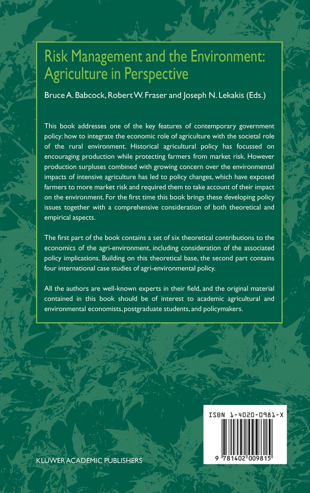 Risk Management and the Environment