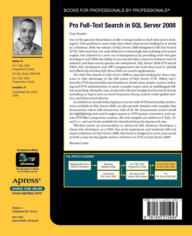 Pro Full-Text Search in SQL Server 2008