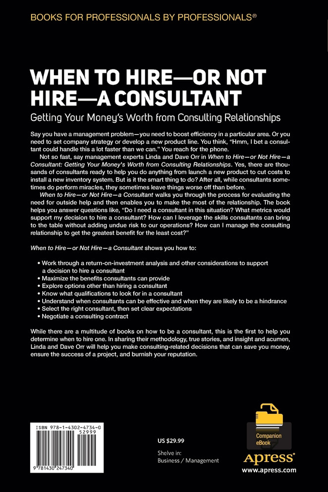When to Hire or Not Hire a Consultant