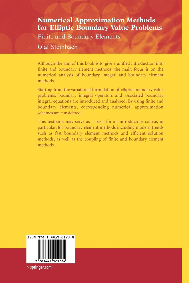 Numerical Approximation Methods for Elliptic Boundary Value Problems