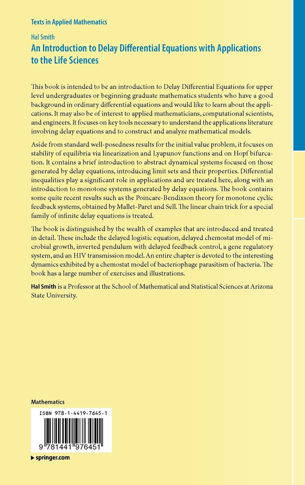 An Introduction to Delay Differential Equations with Applications to the Life Sciences