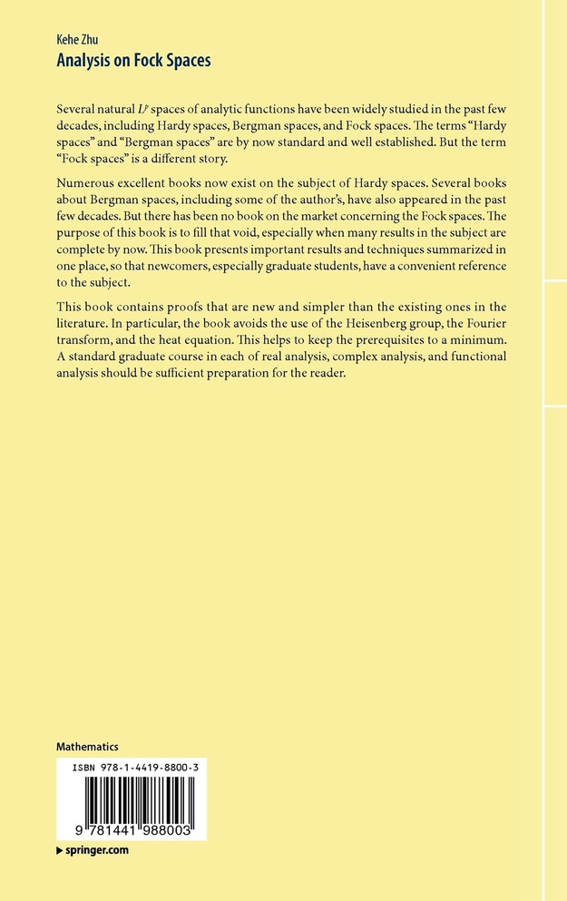 Analysis on Fock Spaces