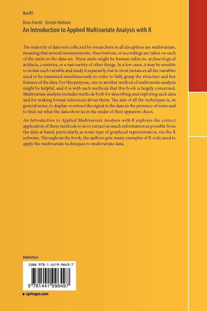 An Introduction to Applied Multivariate Analysis with R