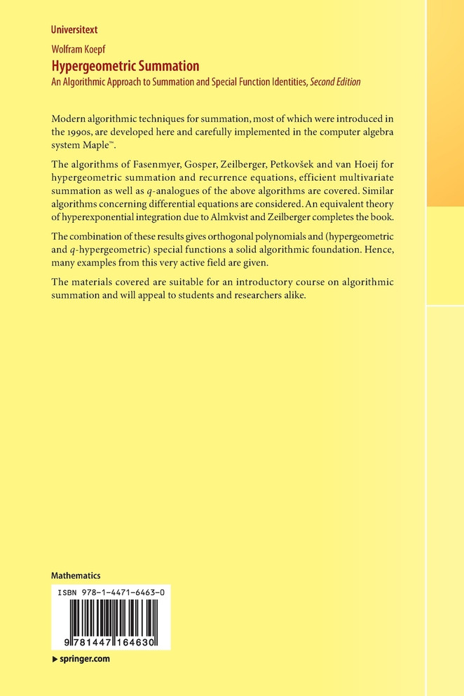 Hypergeometric Summation