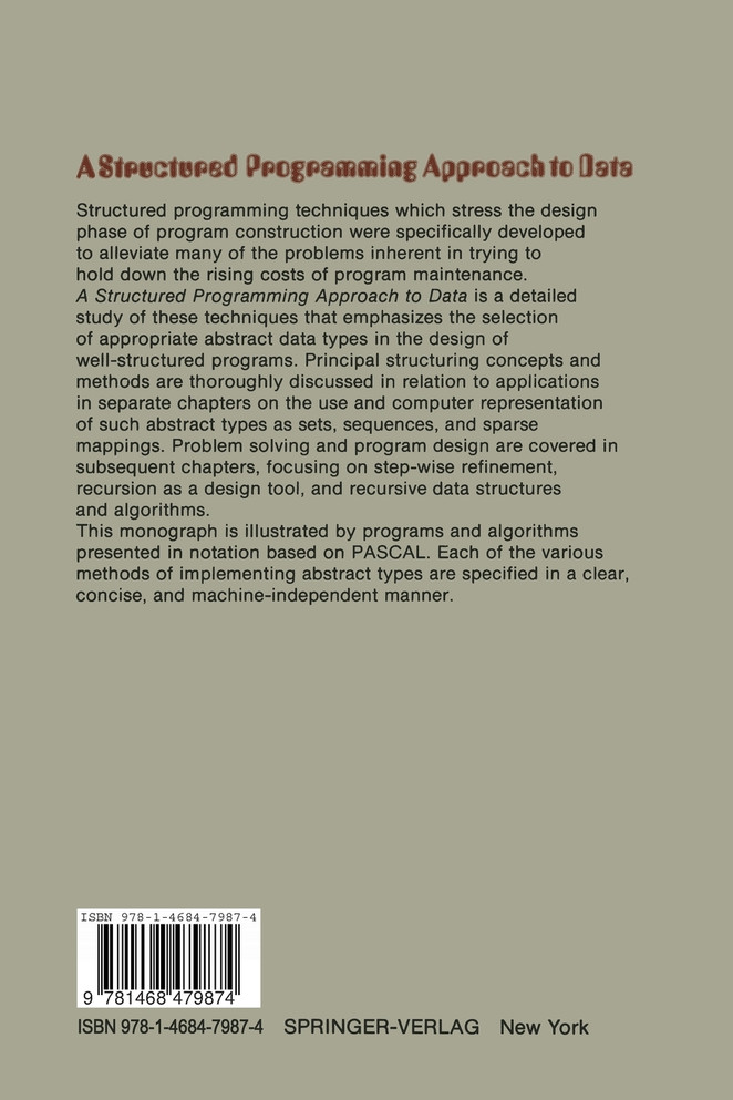 A Structured Programming Approach to Data