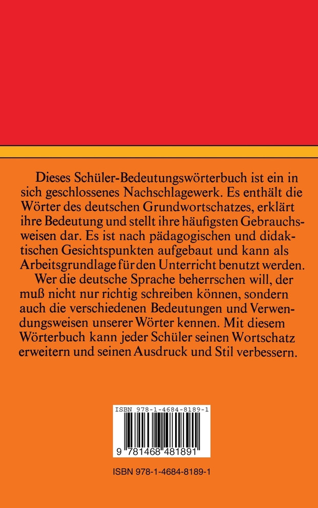 Schulerduden Bedeutungsworterbuch
