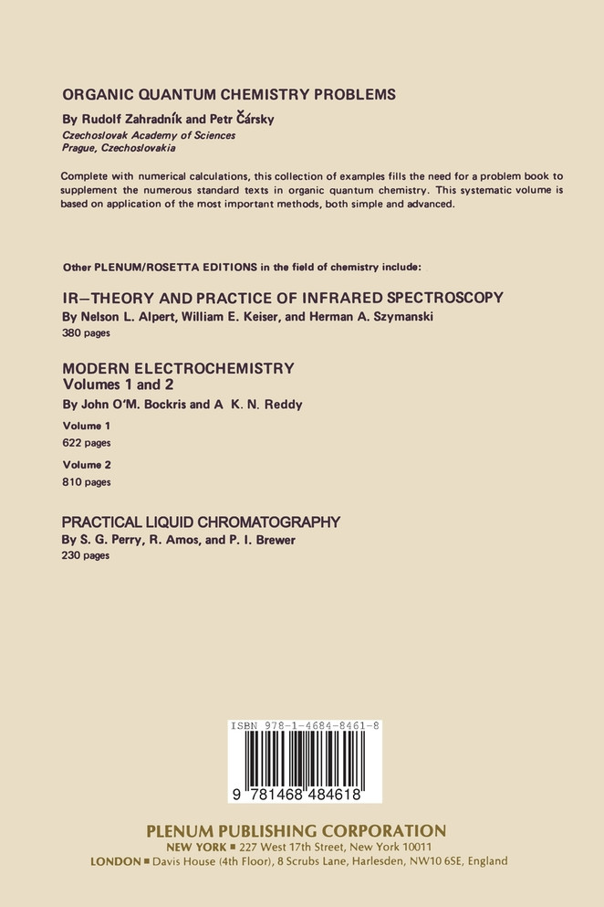 Organic Quantum Chemistry Problems
