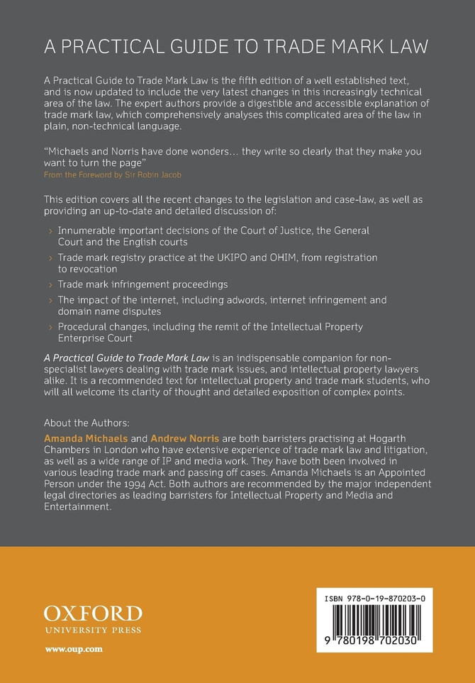 A Practical Guide to Trade Mark Law