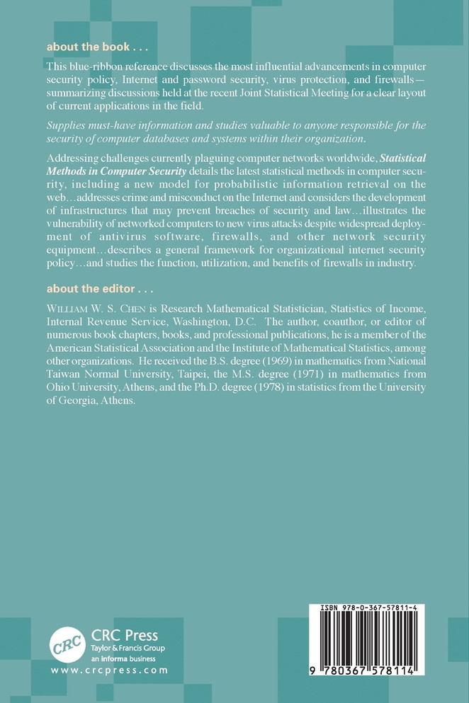 Statistical Methods in Computer Security