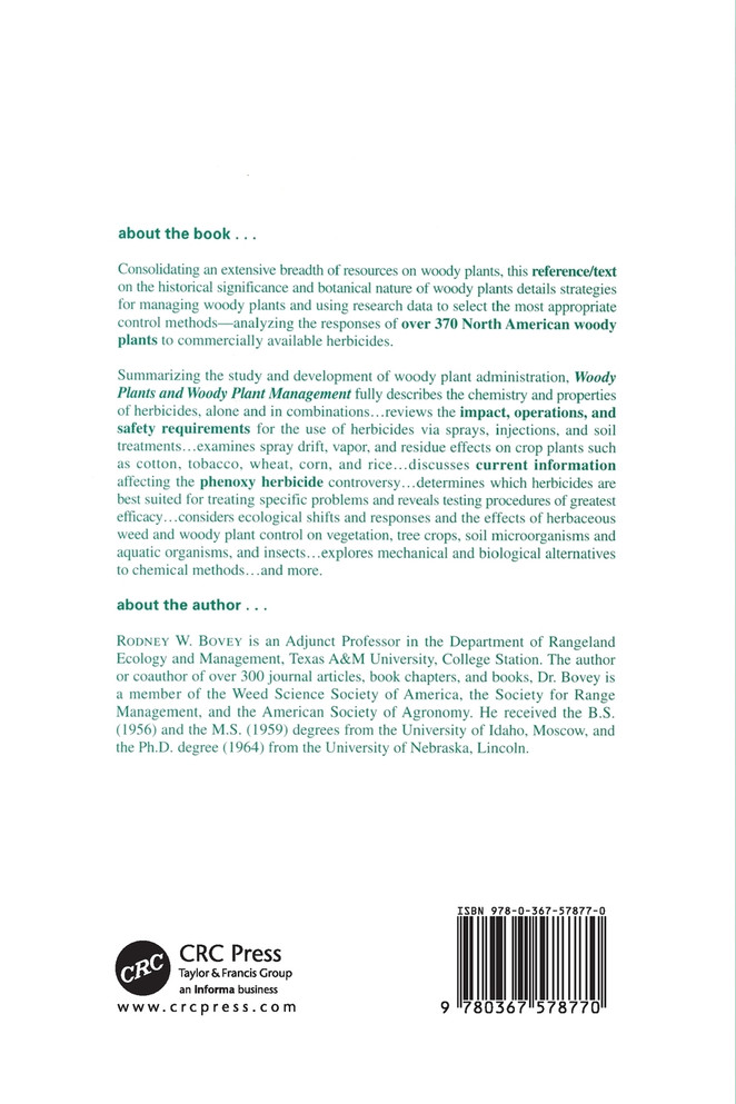 Woody Plants and Woody Plant Management