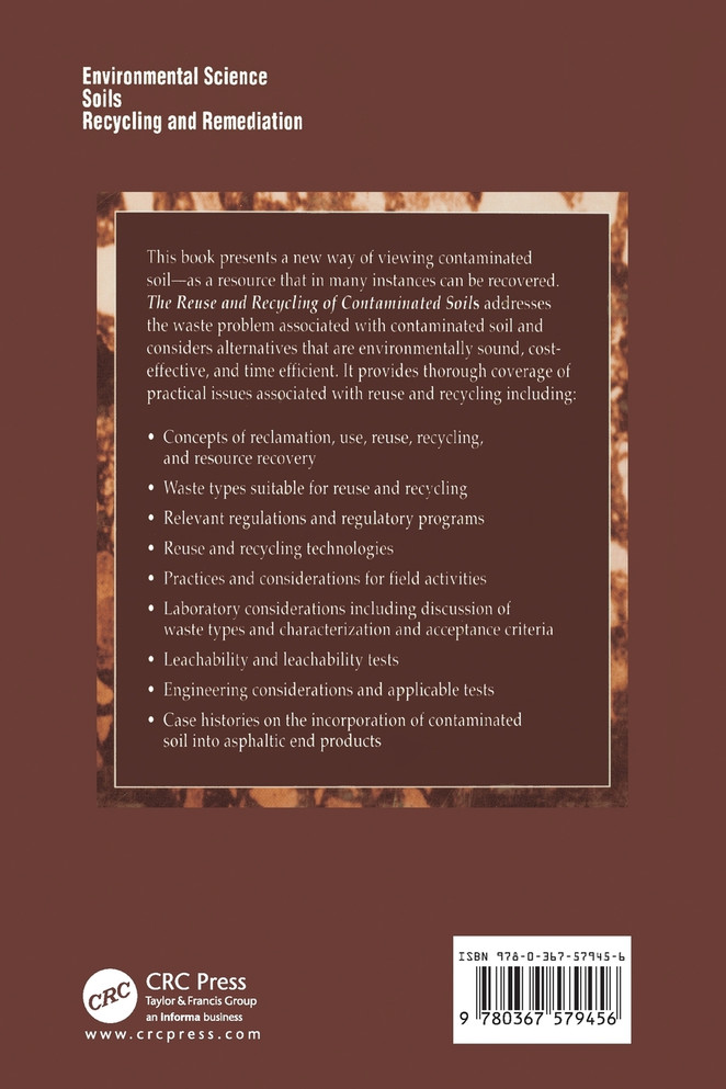 The Reuse and Recycling of Contaminated Soil