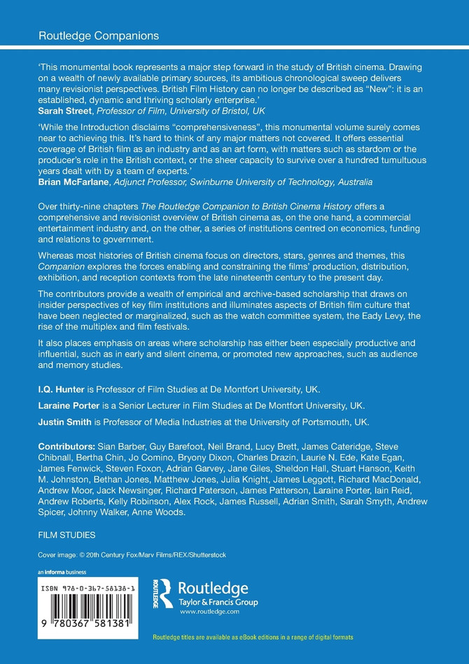 The Routledge Companion to British Cinema History